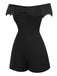 [Pre-Sale] 2PCS Black 1950s Gothic Bat Romper & High-Low Cover-Up