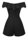 [Pre-Sale] 2PCS Black 1950s Gothic Bat Romper & High-Low Cover-Up