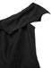 [Pre-Sale] 2PCS Black 1950s Gothic Bat Romper & High-Low Cover-Up