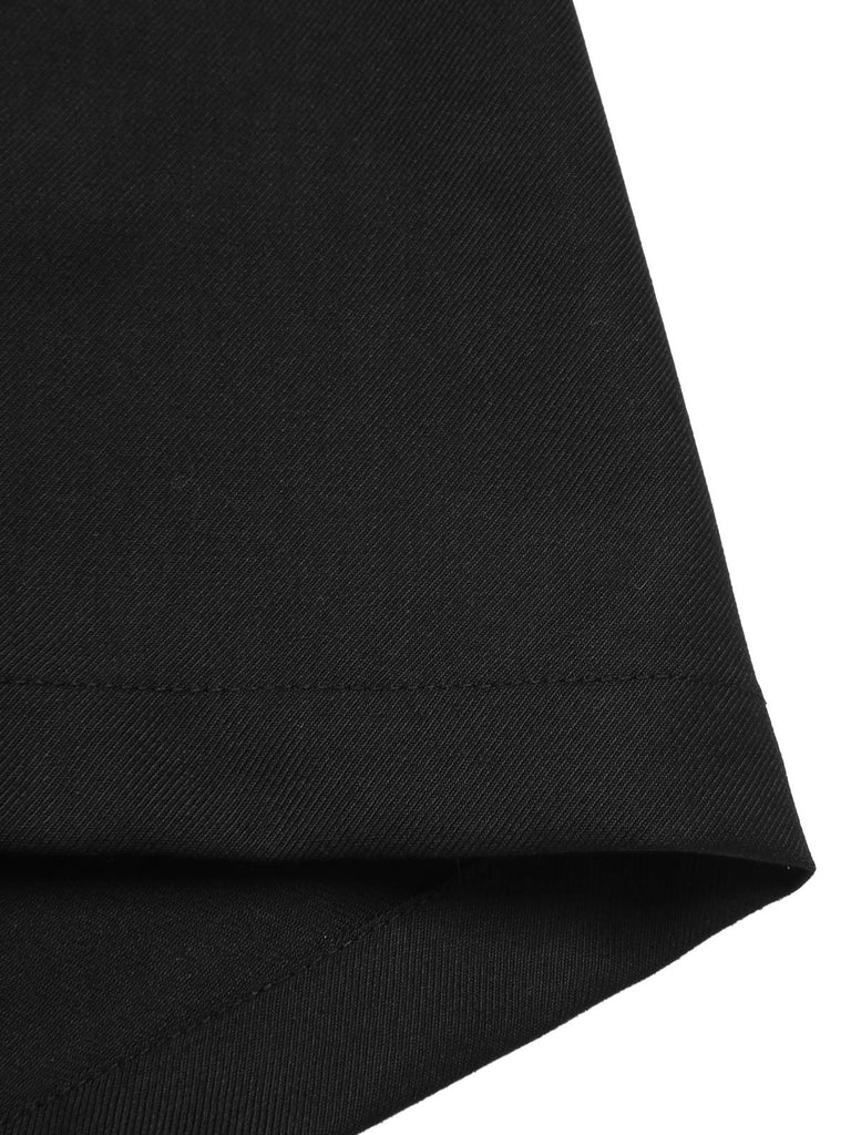 [Pre-Sale] 2PCS Black 1950s Gothic Bat Romper & High-Low Cover-Up