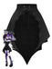 [Pre-Sale] Black 1950s Gothic Bat Jacquard High-Low Hem Cover-Up