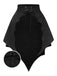 [Pre-Sale] Black 1950s Gothic Bat Jacquard High-Low Hem Cover-Up