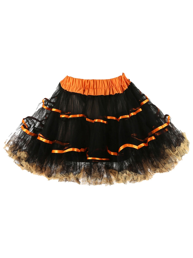 1950s Mesh Color Binding Underskirt Petticoat