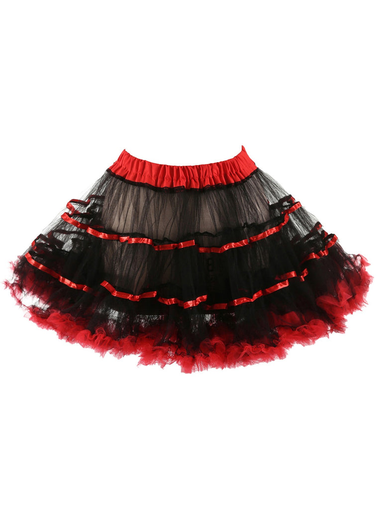 1950s Mesh Color Binding Underskirt Petticoat