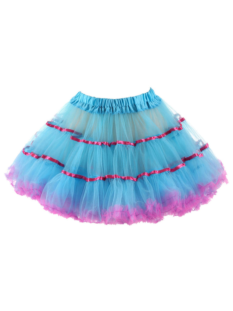 1950s Mesh Color Binding Underskirt Petticoat