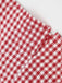 Red 1960s Gingham Plaid Button Sleeveless Dress