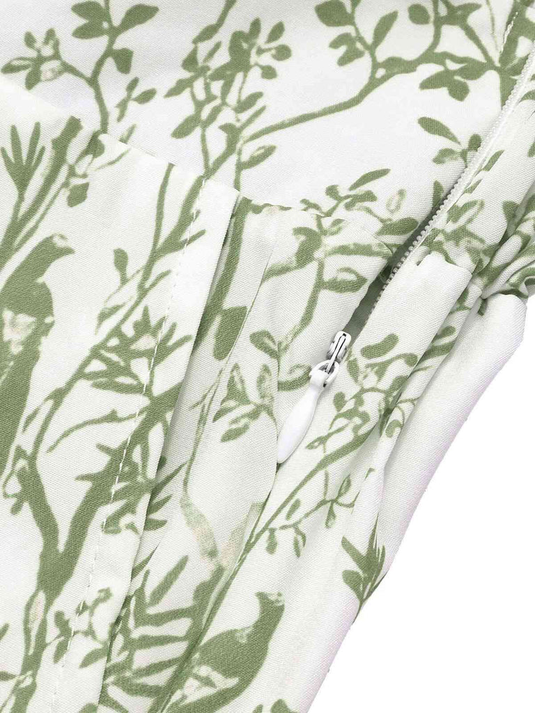 2PCS 1930s Dolman Sleeve Lapel Blouse & Floral Pants