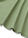 1940s Solid Flare Sleeve Deep V Belted Dress