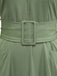 1940s Solid Flare Sleeve Deep V Belted Dress