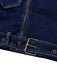 Dark Blue 1950s Denim Button Lapel Jacket