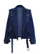 Dark Blue 1950s Denim Button Lapel Jacket