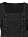 Black 1940s Medieval Renaissance Sleeveless Slit Dress