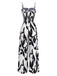 Black 1930s Leaf Silhouette Spaghetti Strap Jumpsuit