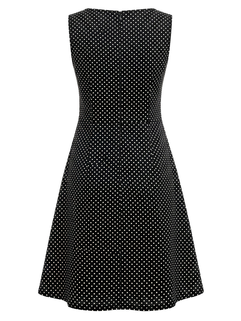 Yellow 1960s Cat Skull Sleeveless A-Line Dress
