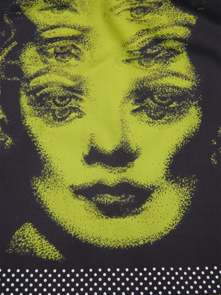 [Pre-Sale] Black 1960s Face Print Polka Dot Dress