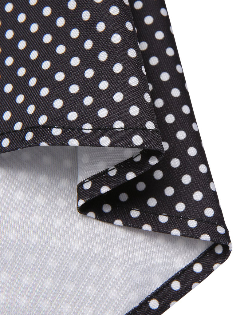 [Pre-Sale] Black 1960s Face Print Polka Dot Dress