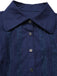 [Pre-Sale] Dark Blue 1940s Bow Lace Trim Belted Dress