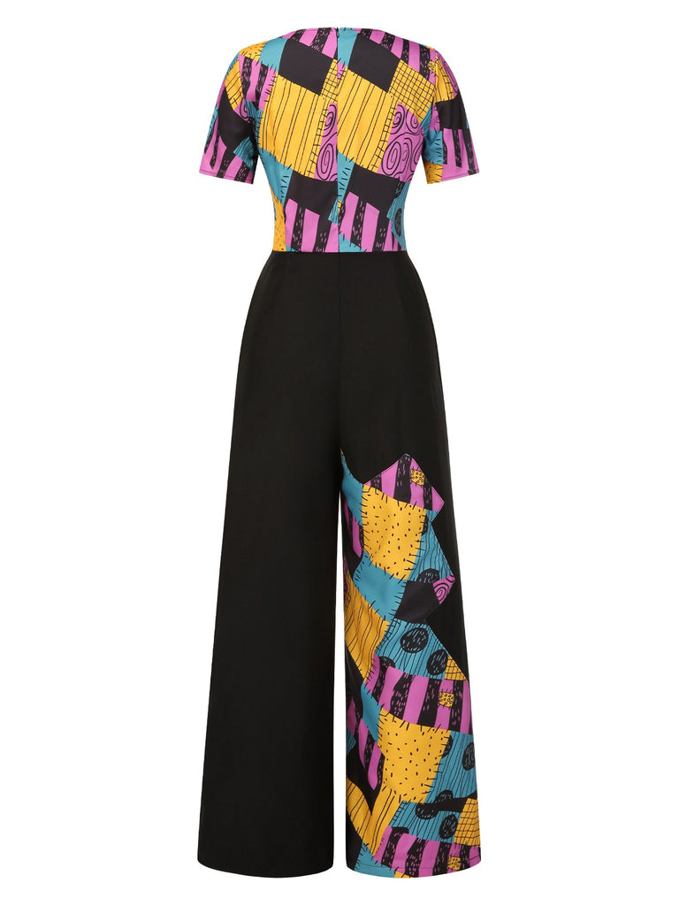 [Pre-Sale] Multicolor 1940s Nightmare Before Christmas Sally Jumpsuit