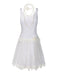 [Pre-Sale] White 1920s Lace Patchwork Dress With Rose Necklace