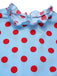 [Pre-Sale] 2PCS 1940s Ruffle Polka Dot Dress & Cotton Apron Skirt