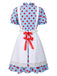 [Pre-Sale] 2PCS 1940s Ruffle Polka Dot Dress & Cotton Apron Skirt