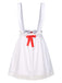 [Pre-Sale] 2PCS 1940s Ruffle Polka Dot Dress & Cotton Apron Skirt