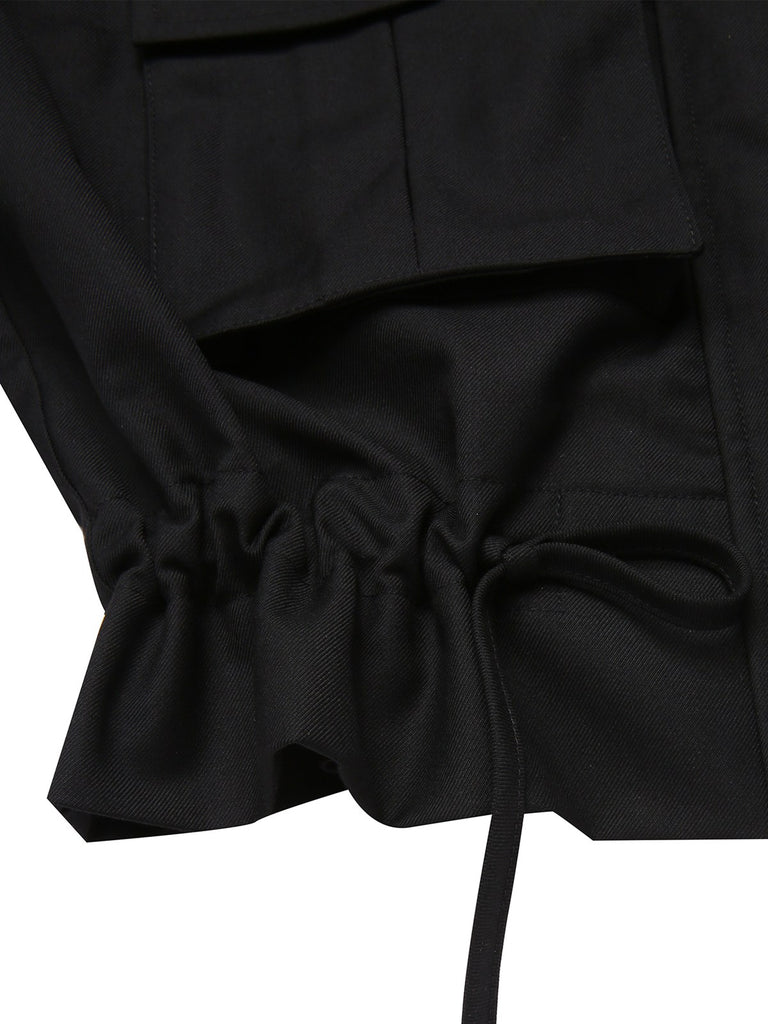 [Pre-Sale] Black 1950s Lapel Box Pleat Pocket Jacket