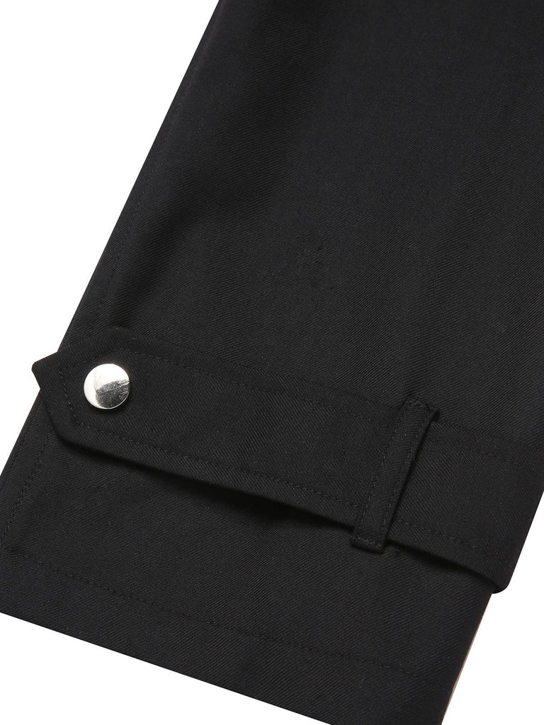 [Pre-Sale] Black 1950s Lapel Box Pleat Pocket Jacket