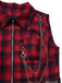 [Pre-Sale] Red 1980s Punk Lapel Mesh Skirt Tartan Dress