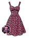 [Pre-Sale] Pink 1950s Halloween Skull Lace Patchwork Dress