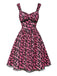 [Pre-Sale] Pink 1950s Halloween Skull Lace Patchwork Dress