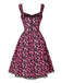 [Pre-Sale] Pink 1950s Halloween Skull Lace Patchwork Dress