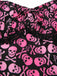 [Pre-Sale] Pink 1950s Halloween Skull Lace Patchwork Dress