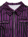 [Pre-Sale] Purple 1940s Gothic Striped Chains Belted Mini Dress