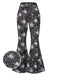 [Pre-Sale] Black 1960s Halloween Spiderweb Flared Pants