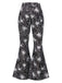 [Pre-Sale] Black 1960s Halloween Spiderweb Flared Pants