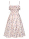 [Pre-Sale] [Plus Size] Pink 1970s Floral Ruffle-Hem Dress