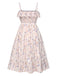[Pre-Sale] [Plus Size] Pink 1970s Floral Ruffle-Hem Dress