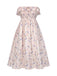 [Pre-Sale] [Plus Size] Pink 1970s Floral Ruffle-Hem Dress