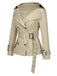 [Pre-Sale] Khaki 1980s Lapel Double-Breasted Belted Jacket