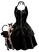 [Pre-Sale] Black 1950s Halloween Cat Girl Leather Dress
