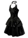 [Pre-Sale] Black 1950s Halloween Cat Girl Leather Dress