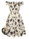 [Pre-Sale] [Plus-Size] 1950s Off Shoulder Ruffle Floral Swing Dress