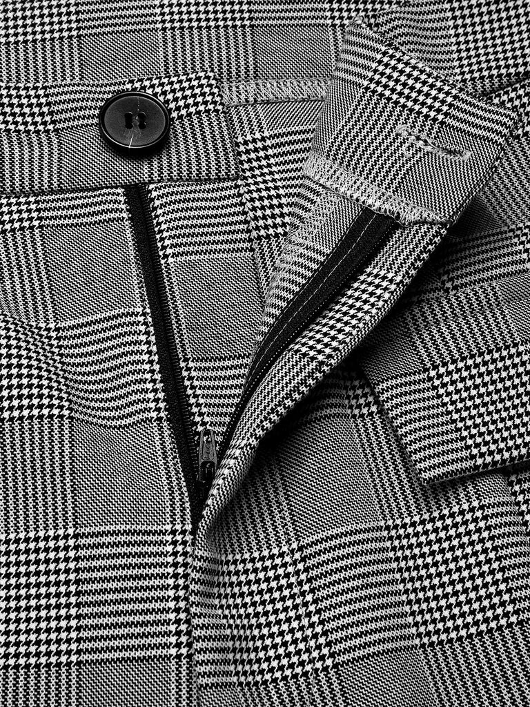 [Pre-Sale] Grey 1940s Houndstooth Faux Pocket Pants