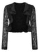 [Pre-Sale] Black 1950s Lace Ruffle Vintage Shrug Jacket