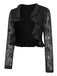[Pre-Sale] Black 1950s Lace Ruffle Vintage Shrug Jacket