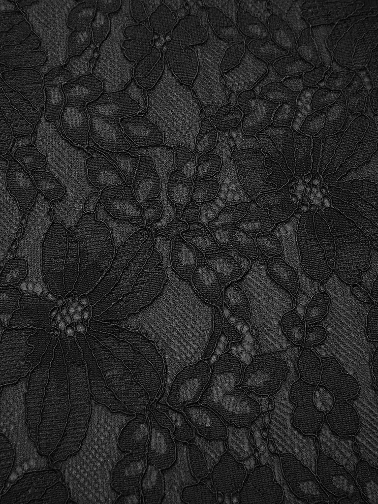 [Pre-Sale] Black 1950s Lace Ruffle Vintage Shrug Jacket