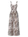 [Pre-Sale] Khaki 1930s Leopard Spaghetti Strap Jumpsuit
