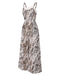 [Pre-Sale] Khaki 1930s Leopard Spaghetti Strap Jumpsuit