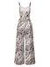 [Pre-Sale] Khaki 1930s Leopard Spaghetti Strap Jumpsuit